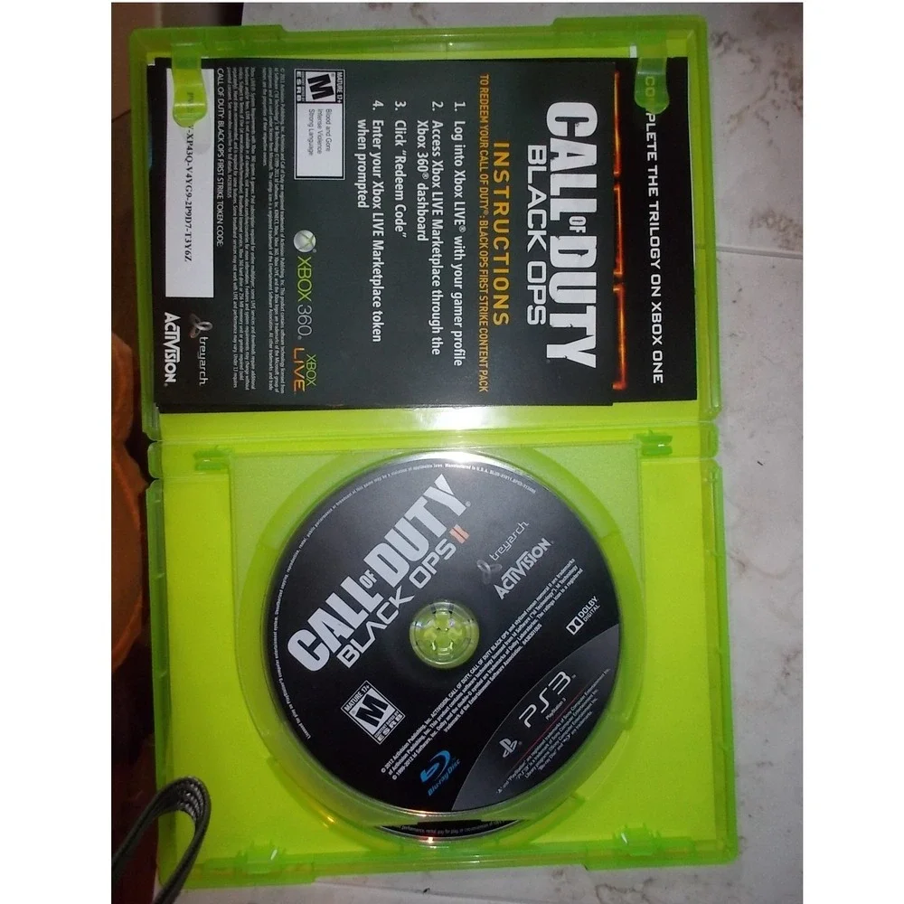 Call of Duty Black Ops 1 & 2 Combo Pack Xbox 360 Platinum Hits Activision FPS